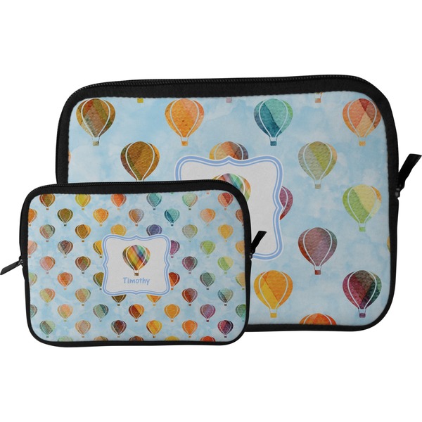 Watercolor Hot Air Balloons Tablet Sleeve (Size Comparison)
