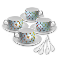 Watercolor Hot Air Balloons Tea Cup - Set of 4 (Personalized)