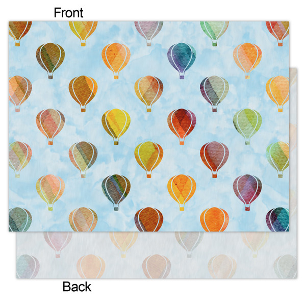 Watercolor Hot Air Balloons Tissue Paper - Heavyweight - Medium - Front & Back