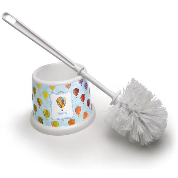 Custom Watercolor Hot Air Balloons Toilet Brush (Personalized)