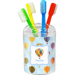 Watercolor Hot Air Balloons Toothbrush Holder (Personalized)