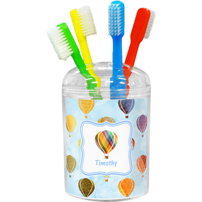 Watercolor Hot Air Balloons Toothbrush Holder (Personalized)