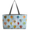 Watercolor Hot Air Balloons Tote w/Black Handles - Front View