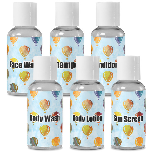 Custom Watercolor Hot Air Balloons Travel Bottles (Personalized)