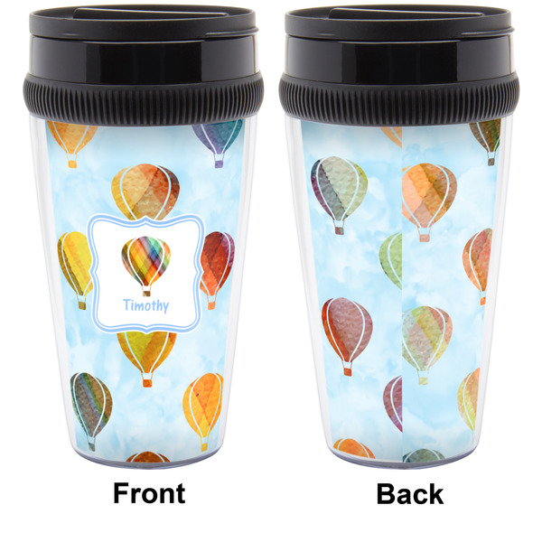 Watercolor Hot Air Balloons Travel Mug Approval (Personalized)