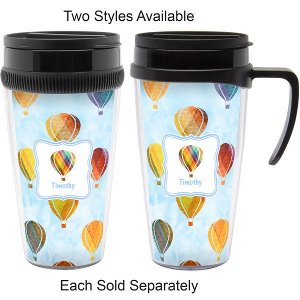 Watercolor Hot Air Balloons Travel Mugs - with & without Handle
