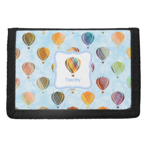 Custom Watercolor Hot Air Balloons Trifold Wallet (Personalized)