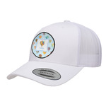 Watercolor Hot Air Balloons Trucker Hat - White (Personalized)