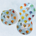 Watercolor Hot Air Balloons Burp Pads - Velour - Set of 2 w/ Name or Text