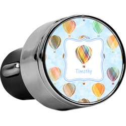 Watercolor Hot Air Balloons USB Car Charger (Personalized)