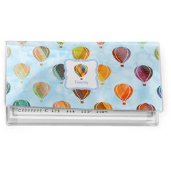 Watercolor Hot Air Balloons Vinyl Checkbook Cover (Personalized)