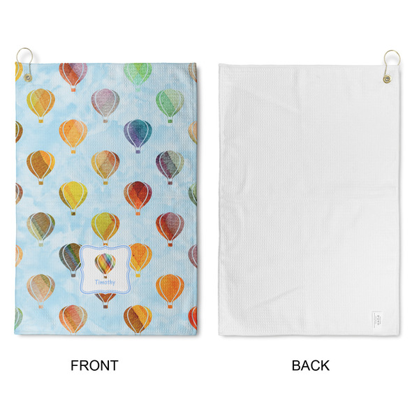 Watercolor Hot Air Balloons Waffle Weave Golf Towel - Approval