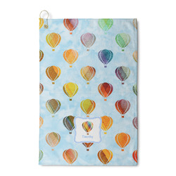 Watercolor Hot Air Balloons Waffle Weave Golf Towel (Personalized)