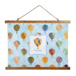 Watercolor Hot Air Balloons Wall Hanging Tapestry - Wide (Personalized)