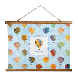 Watercolor Hot Air Balloons Wall Hanging Tapestry - Wide (Personalized)