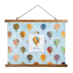 Watercolor Hot Air Balloons Wall Hanging Tapestry - Wide (Personalized)