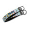 Watercolor Hot Air Balloons Webbing Keychain FOBs - Size Comparison