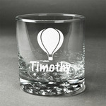 Watercolor Hot Air Balloons Whiskey Glass (Single) (Personalized)