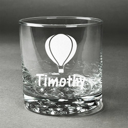 Watercolor Hot Air Balloons Whiskey Glass - Engraved (Personalized)