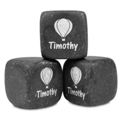 Watercolor Hot Air Balloons Whiskey Stone Set (Personalized)