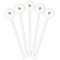 Watercolor Hot Air Balloons White Plastic 5.5" Stir Stick - Fan View