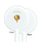 Watercolor Hot Air Balloons White Plastic 5.5" Stir Stick - Single Sided - Round - Front & Back