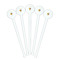 Watercolor Hot Air Balloons White Plastic 7" Stir Stick - Round - Fan View