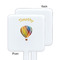Watercolor Hot Air Balloons White Plastic Stir Stick - Single Sided - Square - Approval