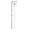 Watercolor Hot Air Balloons White Plastic Stir Stick - Square - Dimensions