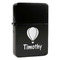 Watercolor Hot Air Balloons Windproof Lighters - Black - Front/Main