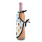 Watercolor Hot Air Balloons Wine Bottle Apron - DETAIL WITH CLIP ON NECK