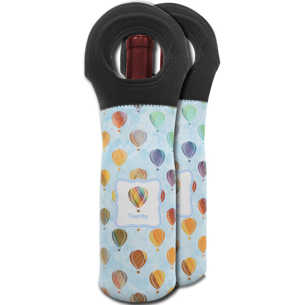 Watercolor Hot Air Balloons Wine Tote Bag - MAIN