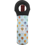 Watercolor Hot Air Balloons Wine Tote Bag (Personalized)