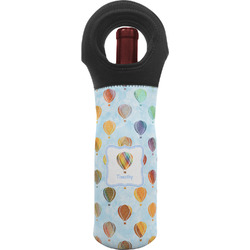 Watercolor Hot Air Balloons Wine Tote Bag (Personalized)