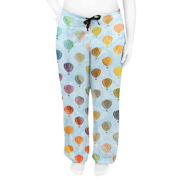 Watercolor Hot Air Balloons Women's Pj on model - Front