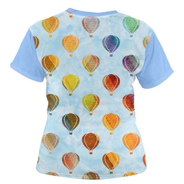 Watercolor Hot Air Balloons Women's T-shirt Back