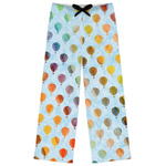 Watercolor Hot Air Balloons Womens Pajama Pants - L