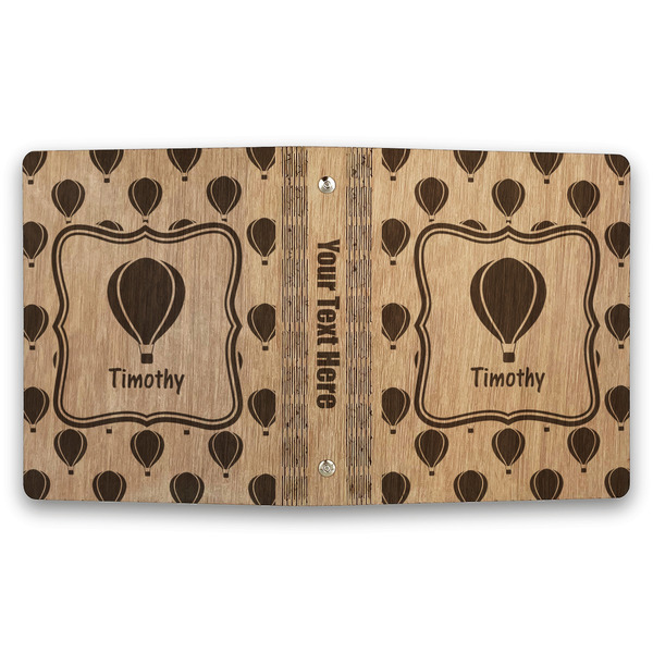 Watercolor Hot Air Balloons Wood 3-Ring Binders - 1" Half-Letter - Approval