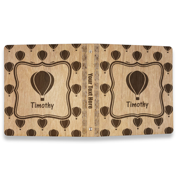 Watercolor Hot Air Balloons Wood 3-Ring Binders - 1" Letter - Approval