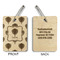 Watercolor Hot Air Balloons Wood Luggage Tags - Rectangle - Approval