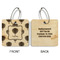 Watercolor Hot Air Balloons Wood Luggage Tags - Square - Approval