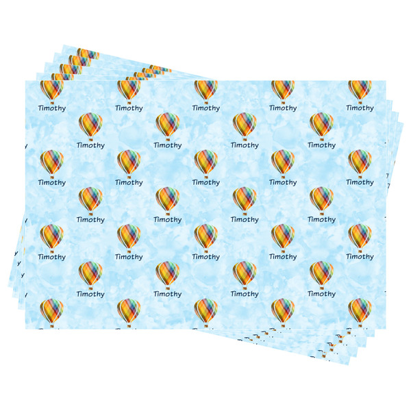 Watercolor Hot Air Balloons Wrapping Paper - Front & Back - Sheets Approval