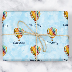 Watercolor Hot Air Balloons Wrapping Paper (Personalized)