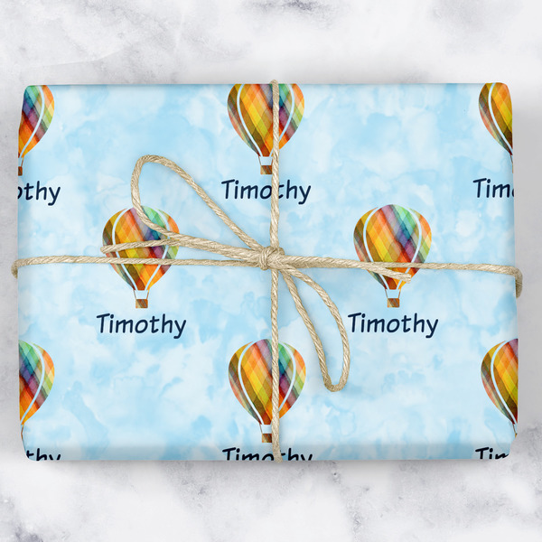 Watercolor Hot Air Balloons Wrapping Paper - Main