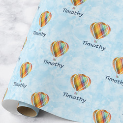 Watercolor Hot Air Balloons Wrapping Paper Roll - Large - Matte (Personalized)
