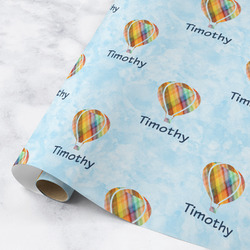 Watercolor Hot Air Balloons Wrapping Paper Roll - Medium - Matte (Personalized)