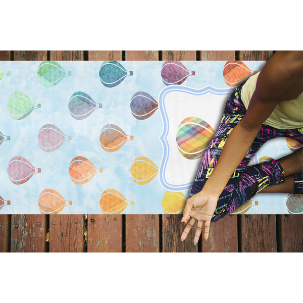 Watercolor Hot Air Balloons Yoga Mats - LIFESTYLE