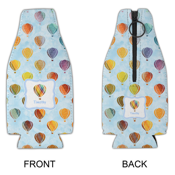 Watercolor Hot Air Balloons Zipper Bottle Cooler - APPROVAL
