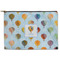Watercolor Hot Air Balloons Zipper Pouch Large (Front)