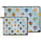 Watercolor Hot Air Balloons Zippered Pouches - Size Comparison